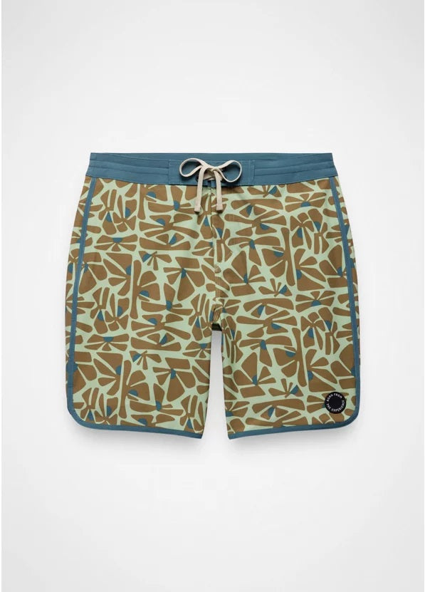 Prana Vintage Boardshort- Bio Mint Retro Bloom